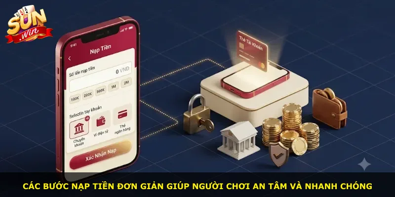 Các bước nạp tiền đơn giản giúp người chơi an tâm và nhanh chóng