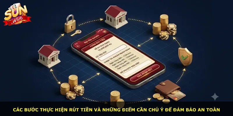 Các bước thực hiện rút tiền và những điểm cần chú ý để đảm bảo an toàn