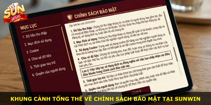Khung cảnh tổng thể về chính sách bảo mật tại Sunwin