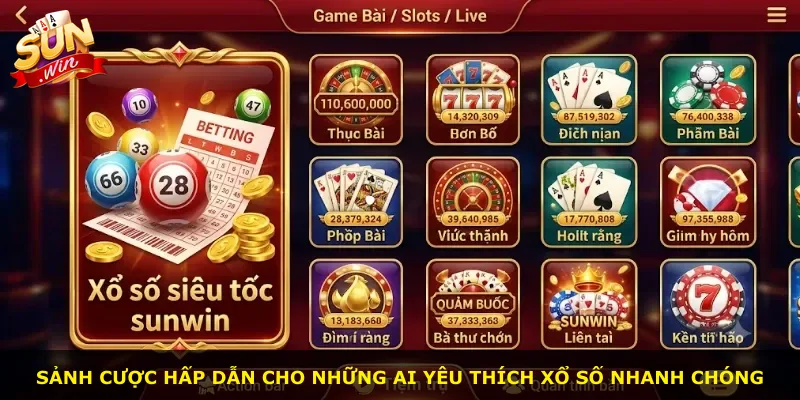 Sảnh cược hấp dẫn cho những ai yêu thích xổ số nhanh chóng