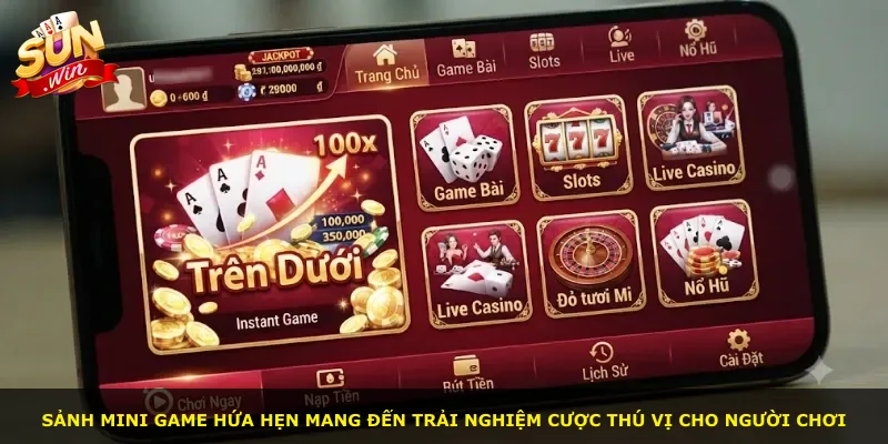 Sảnh mini game hứa hẹn mang đến trải nghiệm cược thú vị cho người chơi